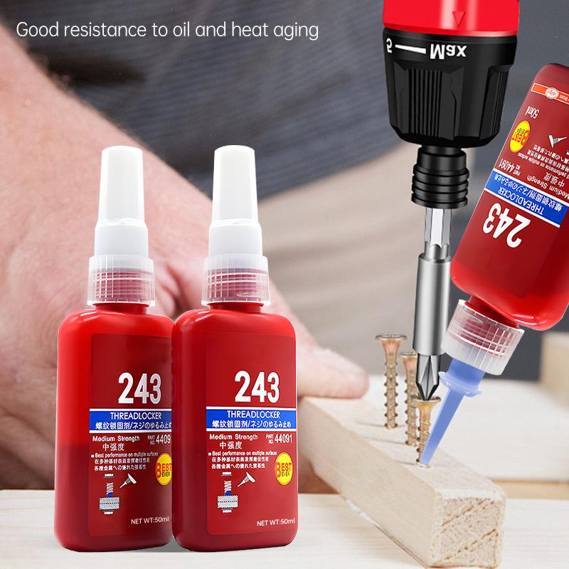 50ml Vida Sabitleyici Anaerobik Tutkallar Gevşek Vida Tutkalları Bağlantı Sızdırmazlık Maddesi Hızlı Kürlenen Vida Sabitleme Maddesi Vidalar için Sızdırmazlık Maddesi