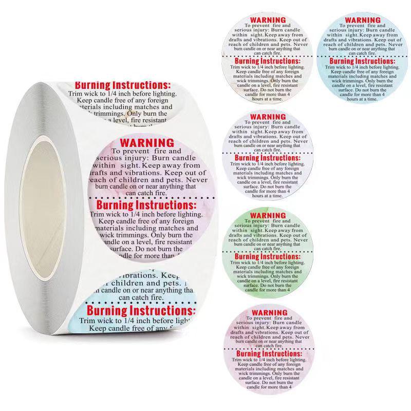 Scented Candle Safety Tips Self-Adhesive Stickers