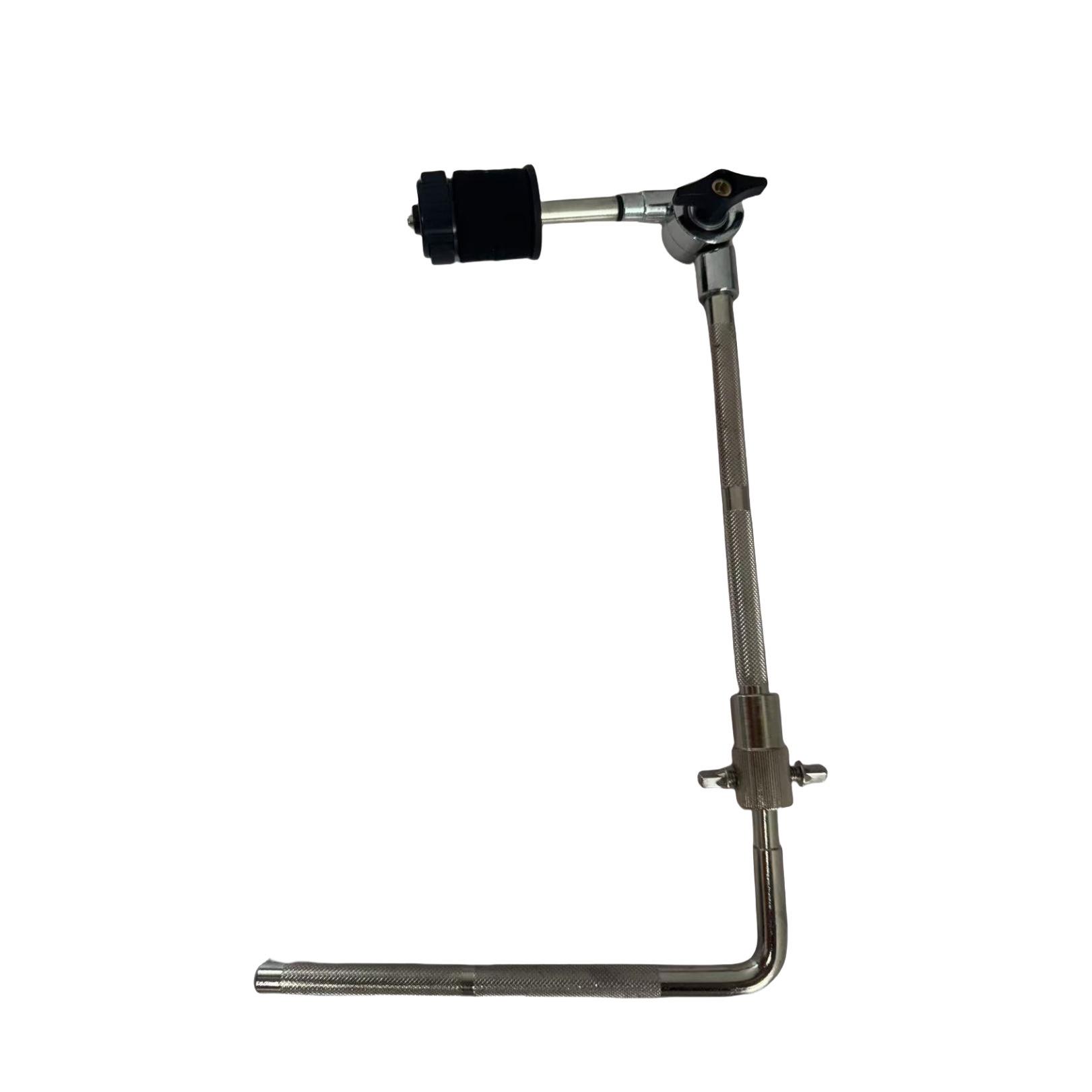 Multi-Function Drum Rack Clamp with Long Cymbal Stand and Tom Drum Support Hanger.