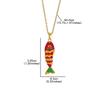 Ozean-Serie Bunter Fisch Anhänger Textur Halskette für Damen Luxus Verstellbare Halskette Niedliches Meeresparty Spicy Girl Accessoire