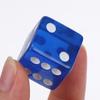 Acrylic Dice 10Pcs Transparent Color Square Corner White Dot Small Size Portable Dice for Travel Camping Outdoor Board Game Activities