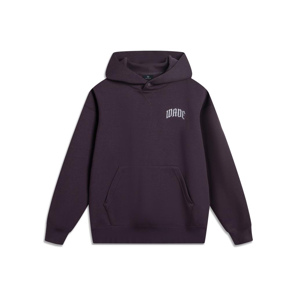 Li-Ning Wade Series Loose Fit Hooded Graphic Letter Knit Sweatshirt Men sweatshirt AWDV727-4