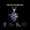 Natural kyanite pendant 925 sterling silver Flower Shape design necklace Elegant fine jewelry for women's birthday party gifts