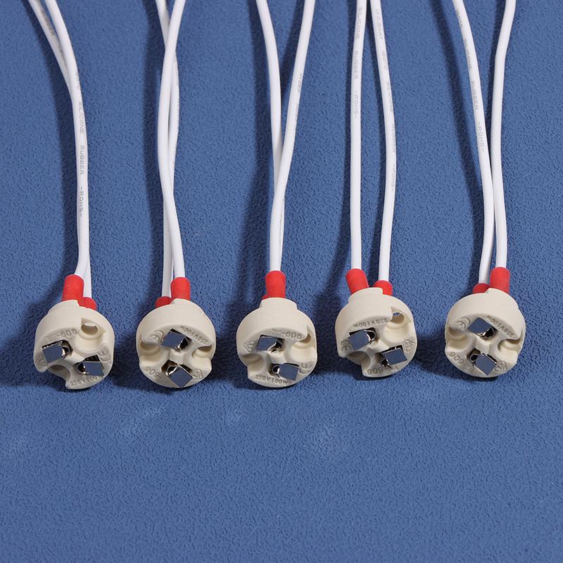 5 ks Držák lampy Gu5.3 Mr16 G5.3 Zesílená Evropa Základna lampy Kulatá patice 15cm Keramický držák lampy Pro LED žárovku