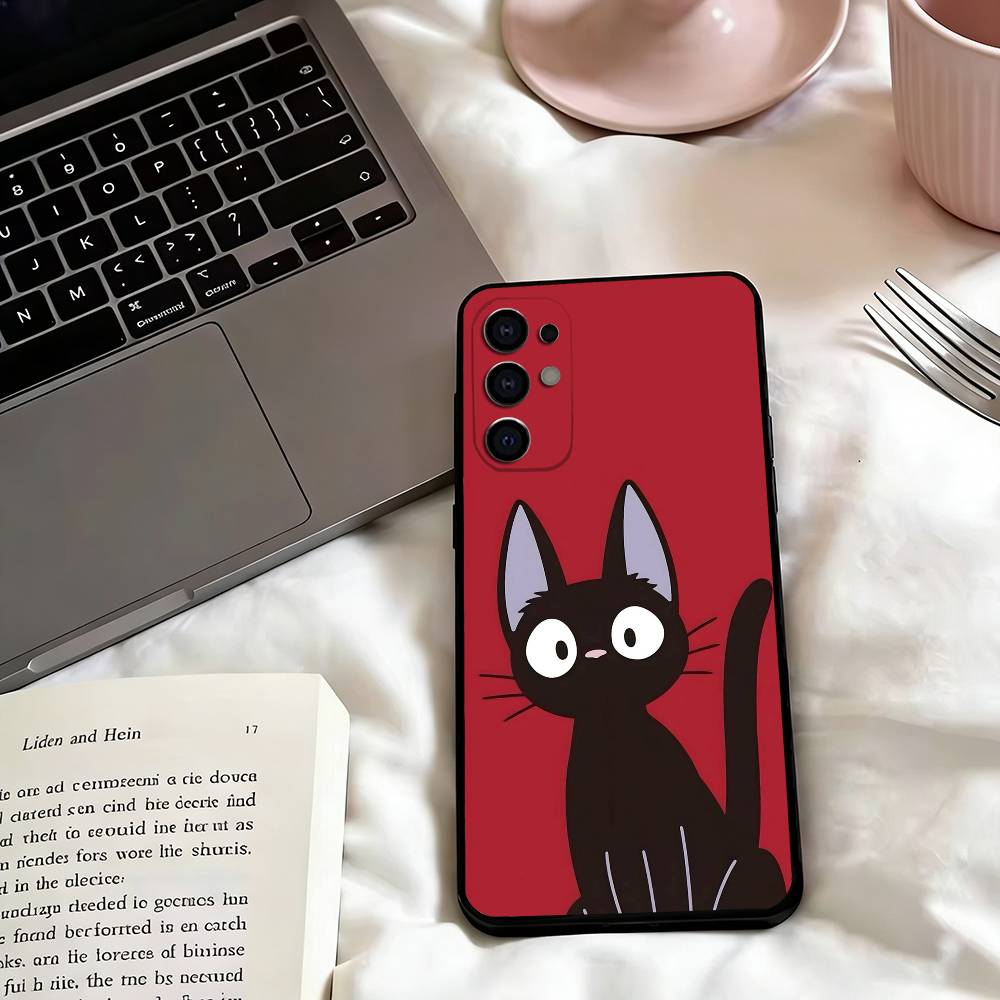 K-Kikis-is Delivery-y Jiji Phone Case Black Silicone Soft For Samsung S25,S24,S21,S22,S23,S30,Ultra,S20,Plus,Fe,Lite Samsung S25Plus
