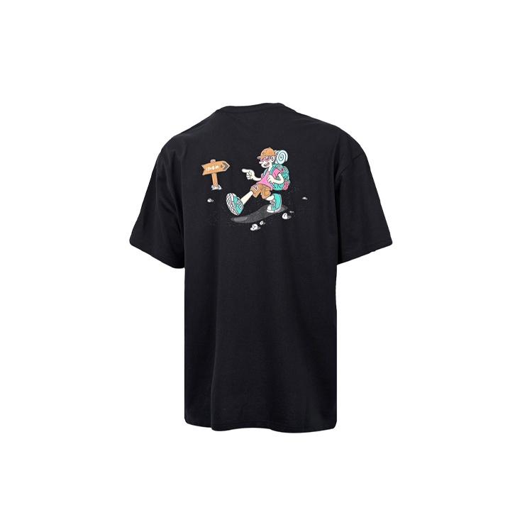 Men s Converse Funny Cartoon Printing Pattern Breathable Sports Short Sleeve Black 10022785-A03 L