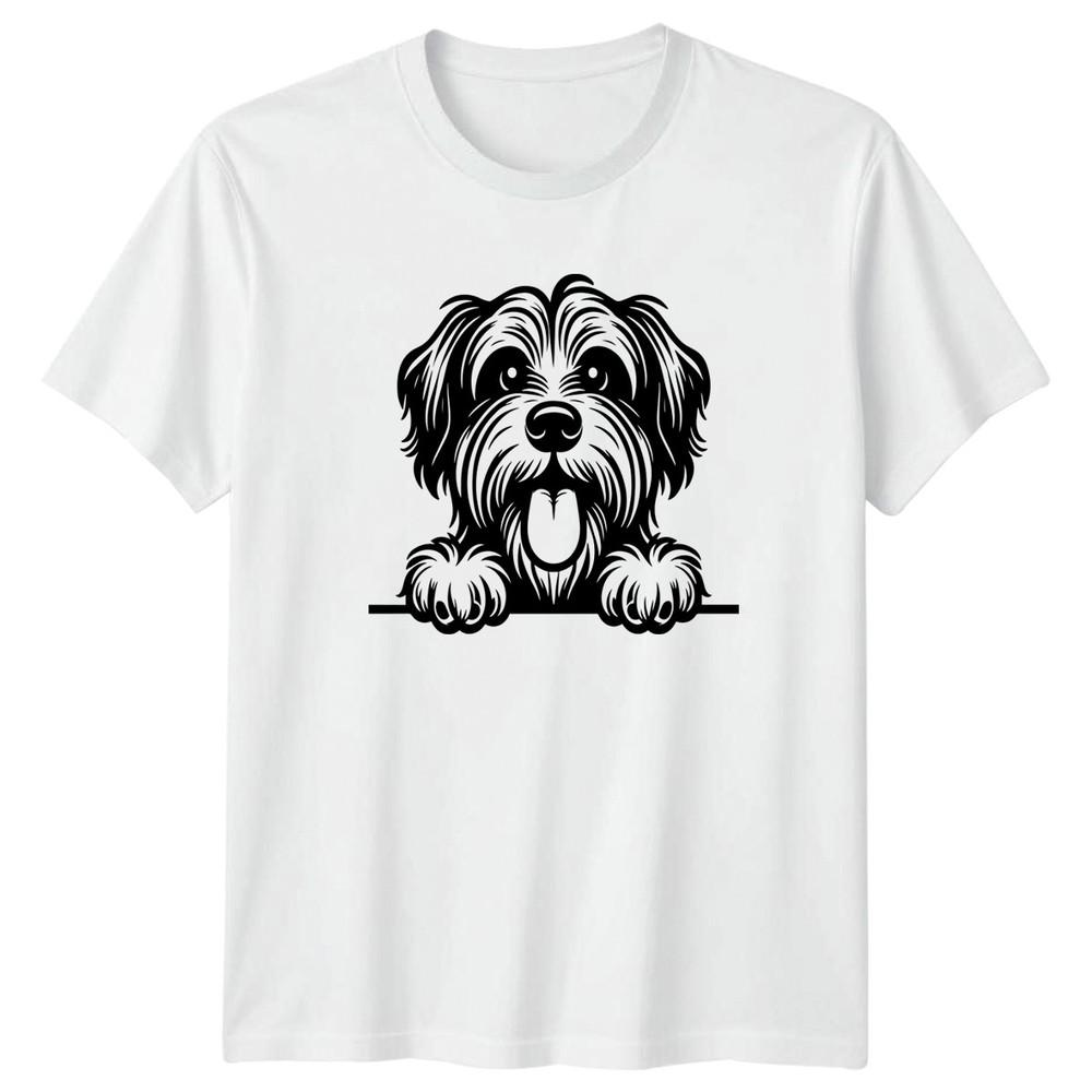 Fluffy Dog Face Dogs Animals Unisexs TShirt Unisexs Tee Graphic Unisex Top S