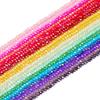 Cheriswelry Crystal Glass Beads 3x2mm AB Color Faceted Glass Loose Spacer Beads Rainbow Beads for DIY Necklace Earring Bracelet Making Home Party