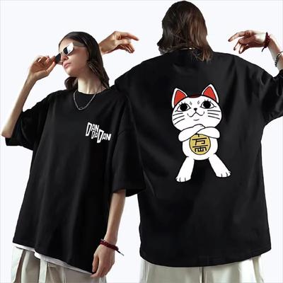Anime Dandadan Okarun Harajuku Print T-shirt Mannen Vrouwen ' S Hip Hop Kleding Korte Mouw Vintage Katoen Unisex Oversized T-shirt