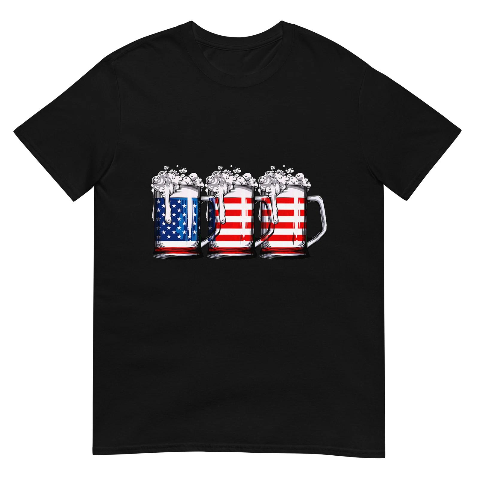Пиво Американский флаг 4 июля Мужская Женская Merica Пьющий США Футболка 3XL