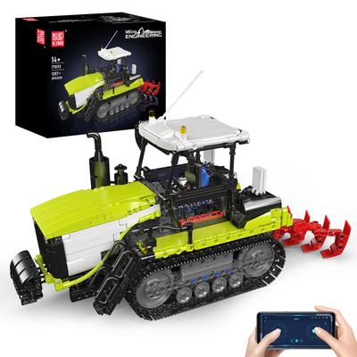 Mould King 17093 Larvetraktor Byggeklodser (1357 Stykker) for Voksne, Præcisionsmodelbyggesæt, Landbrugsmaskiner, DIY Model, Perfekt