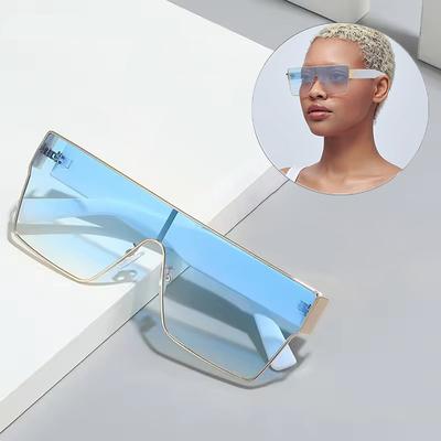 Oversized Square Women Sunglasses Fashion One Piece Gradient Lens Men Trending Sun Glasses