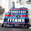 Name Custom Tennessee Titans Logo Print Flannel Blanket High Quality Warm Comfortable Cover for All Seasons Perfect for Gifts Home Decor