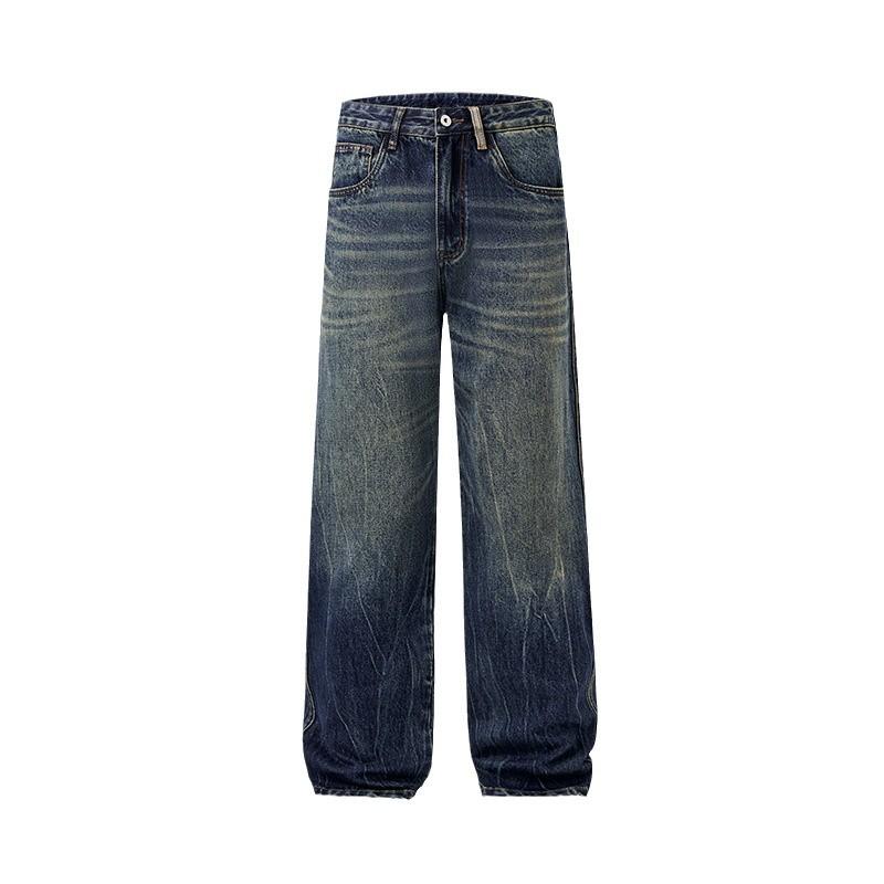 Loose Straight Large Size Jeans Casual Japanese High Street Washed Trousers