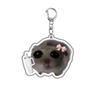 HOT !!! Hamster Acrylic Keychain Cute Sad Lovely Mobile Phone Backpack Pendant
