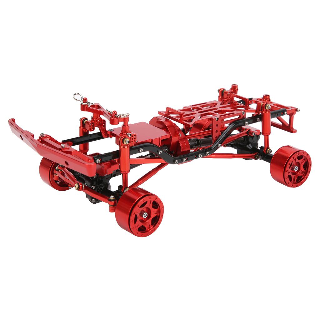 RC Car Chassis Frame Kit Aluminium Alloy Frame with Wheel Hubs for   SCX24 C10 1/24 RC Car