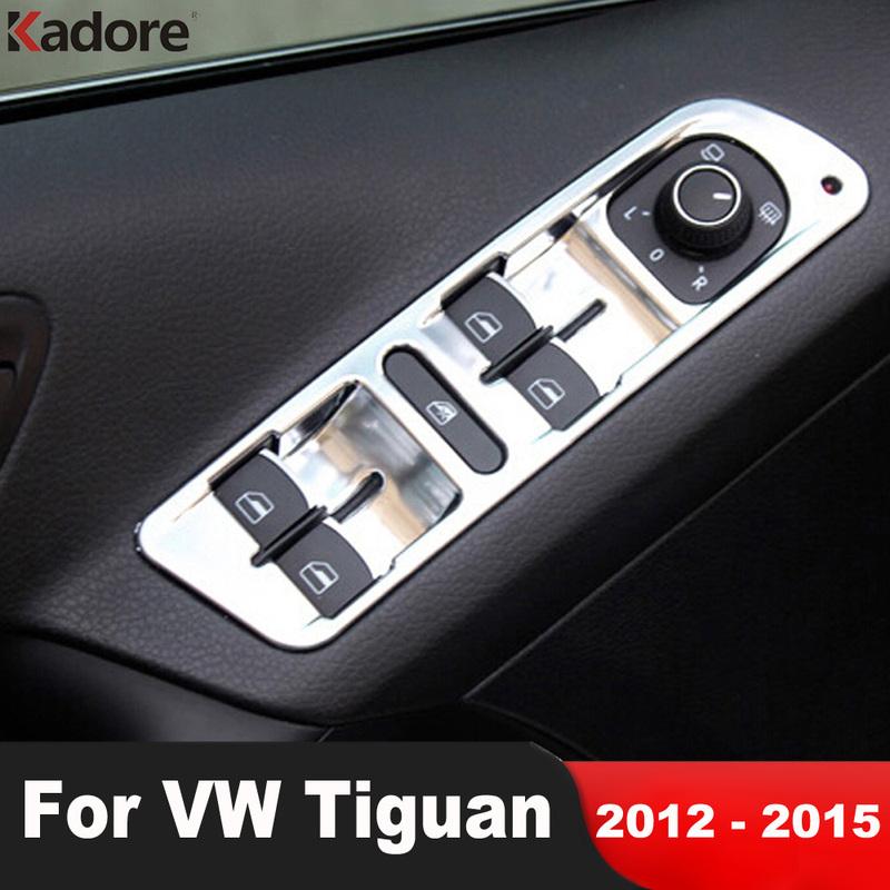 Für Volkswagen VW Tiguan 2012-2014 2015 Matts Auto Innenraum Tür Armlehne Fensterheber Schalter Knopf Panel Abdeckung Verkleidung Zubehör