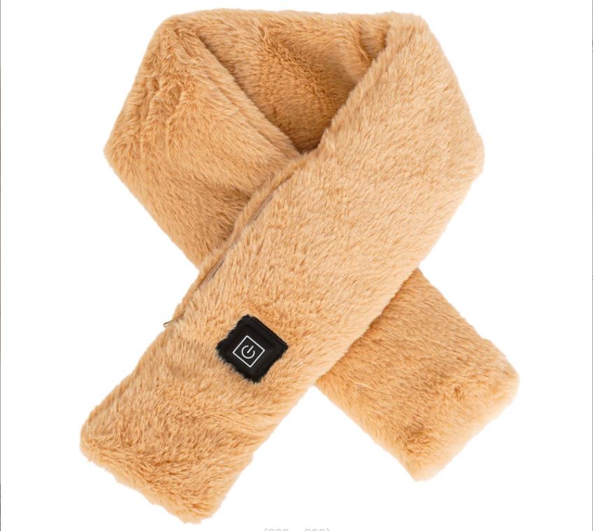 Electric Heated Scarf USB Electric Heating Shawl Neckerchief 3 Temperature Levels Hot Compress Pad Foldable Warm Neck Wraps for Winter Outdoor