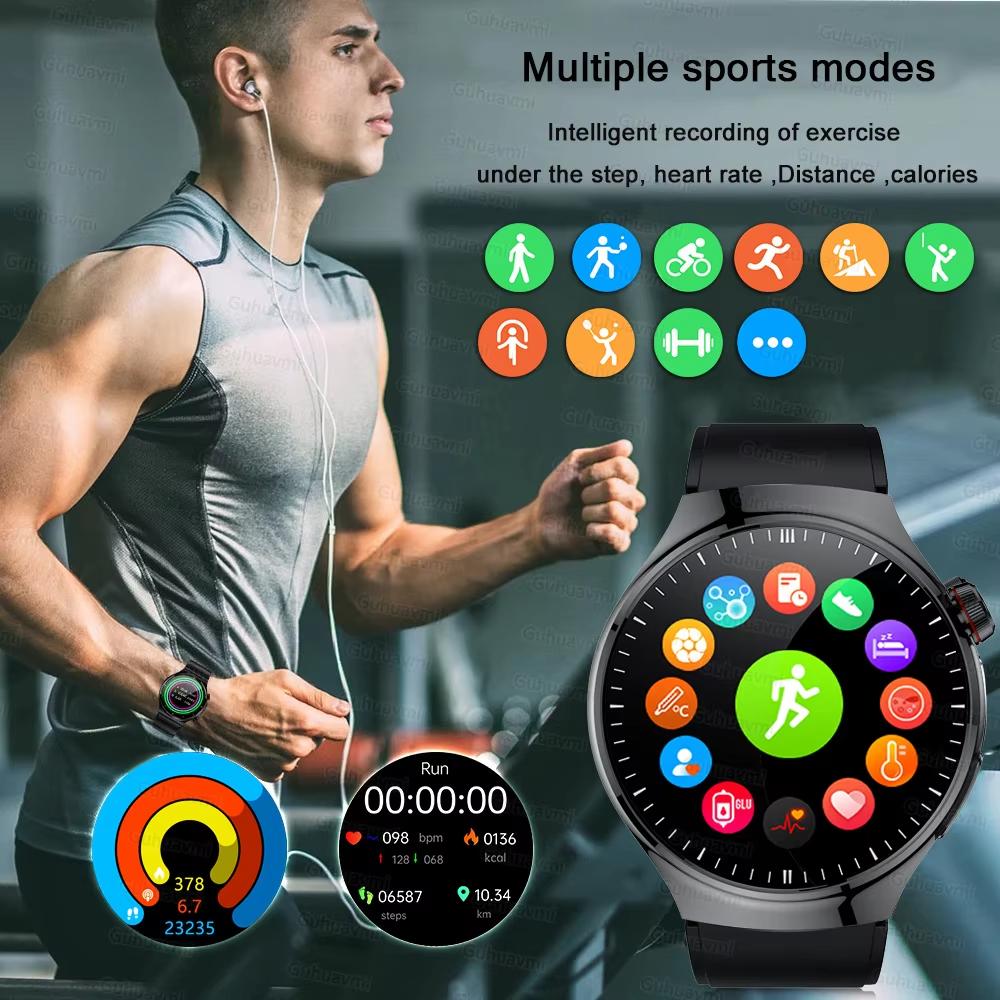2025 Nové Venkovní Sportovní Chytré Hodinky Pánské 1,43" HD AMOLED Displej EKG Fyzikální Vyšetření BT5.0 Hovor Chytré Hodinky pro HUAWEI Xiaomi