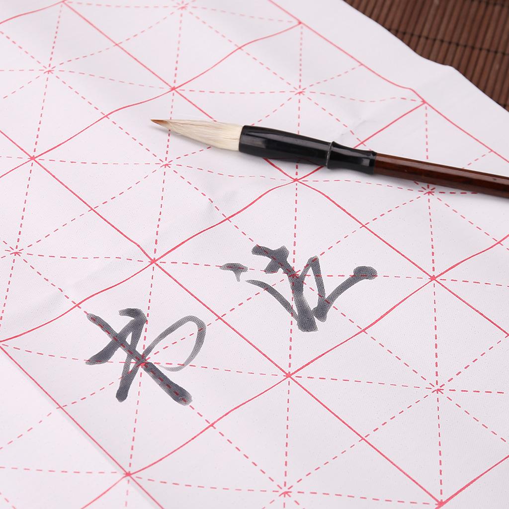 3pcs/set Reusable Magic Water Writing Cloth Brush Gridded Fabric Mat Chinese Cal