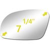 BOOLEE Mirror Glass Left Driver Side Replacement Fit for 2001 2002 2003 2004 2005 2006 2007 2008 2009 2010 Volkswagen Beetle LH With Adhesives Flat