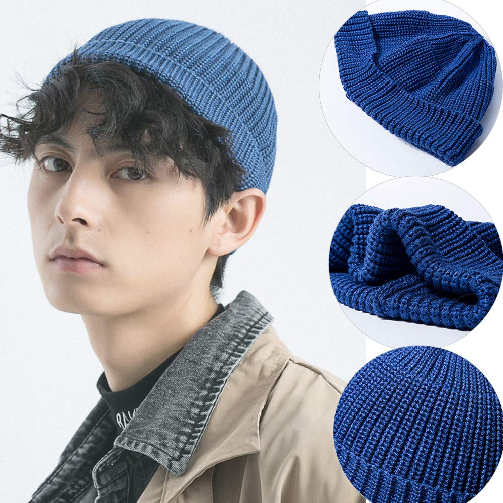 Clape Knit Roll Brimless Sag Watch Stretch Excellent Men's Cap, Beanie, Cap, Fisherman's Cap, Hat, Cap, Cap, Stylish, Shallow, Material, Warmth,