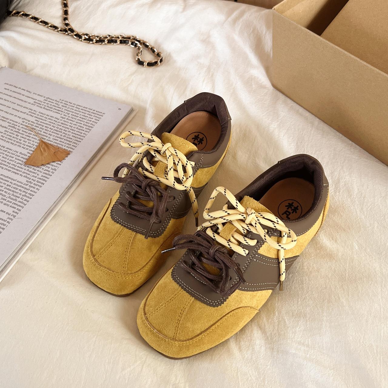 

Forrest Gump shoes women s 2025 matte leather flat-bottomed sports show feet small moral training shoes sports and leisure single shoes student board 40