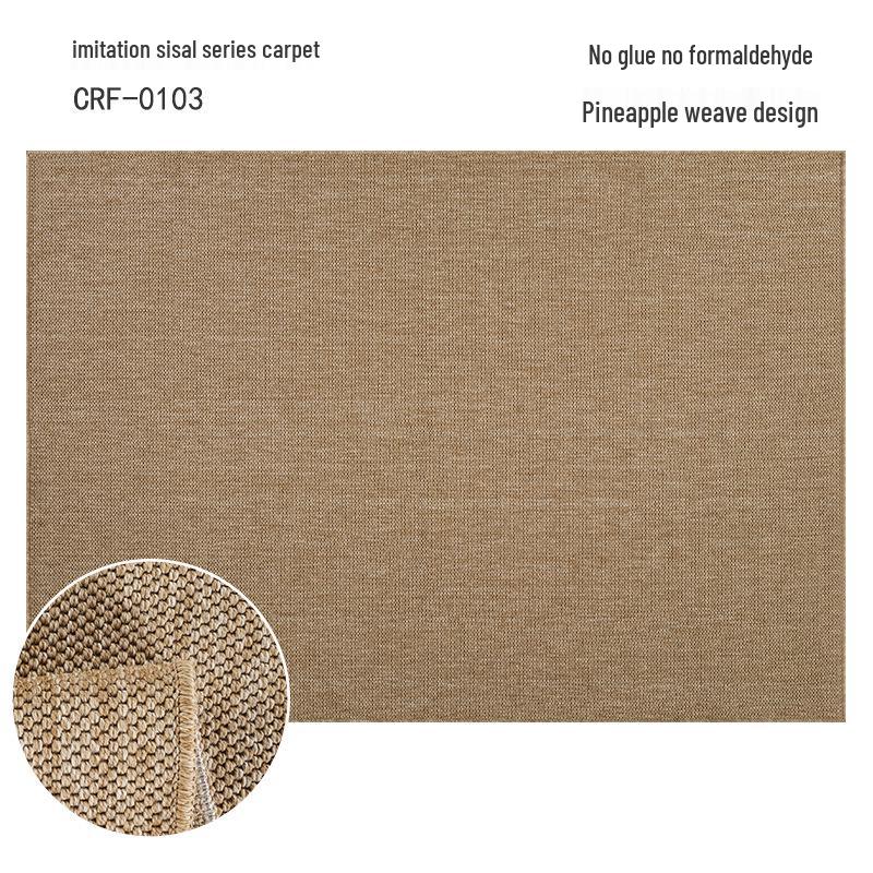 

Wabi-Sabi Style Machine-Woven Hemp Rug - Glue-Free, Odorless, and Wear-Resistant for Living Room KCJ