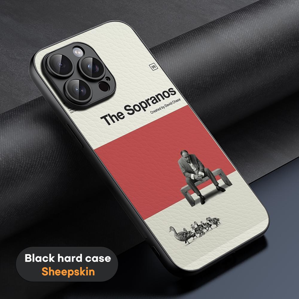 The Sopranos  Classic Movie Poster Phone Case For iPhone 16 15 14 13 12 11 Plus Pro Max Limited Black Hard Case Sheepskin