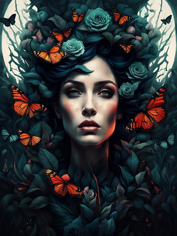 Diamond Painting New Collection 2024 Butterfly Woman Flower Diy Full Square Round Drill Rhinestone Embroidery Sale Girl Mosaic Cross Stitch Kits