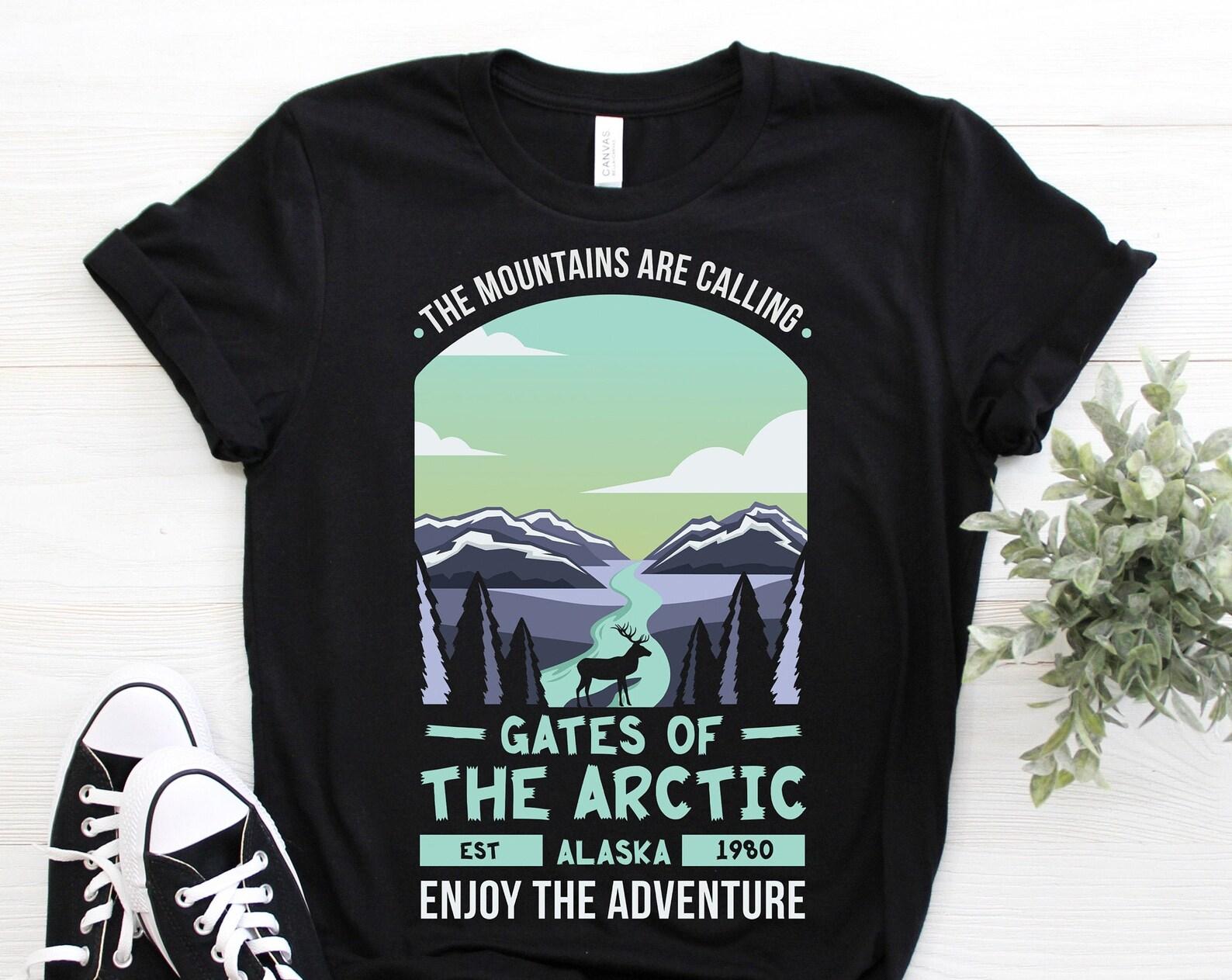 Gates of the Arctic National Park US Vintage T-Shirt, USA Alaska Parks Lover Gifts, Adventure Outdoors, Camping Hiking, Backcountry Travel, 110