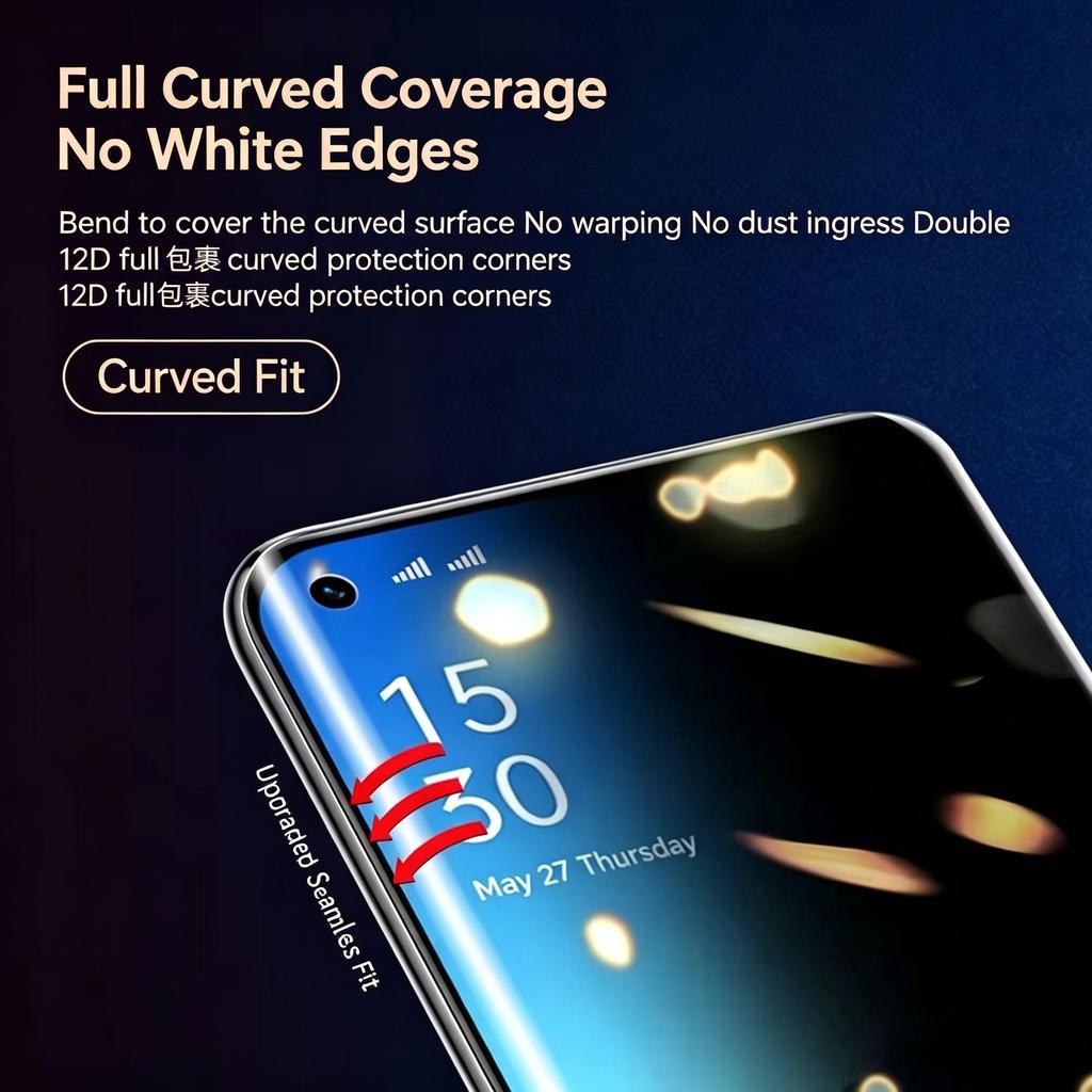 2PCS HD Privacy Screen Protector for VIVO IQOO 8 9 10 11 12 Pro Ultra S50 S16 S17e S18 S19 S20 Pro Ceramic Film Curved not glass