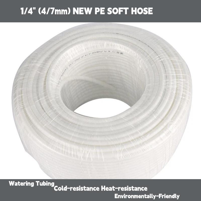 10m 1/4'' PE Tubing Water Pipe Low Pressure Misting System Hose ID 4mm OD 6.35mm 4/7mm Garden Irrigation Agriculture Tube