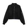 European and American Style French, Women's Clothing, Fashionable and Versatile Two-color Suede Textured Flight Jacket