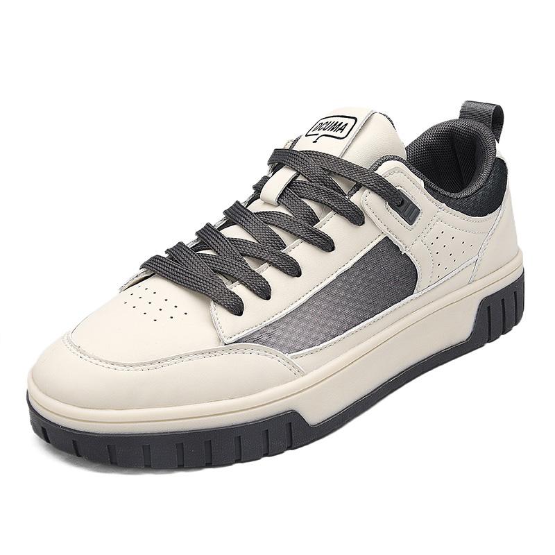 Men's Black White Skateboard Shoes Male Students Sports Walking Casual Sneakers Travel Footwear