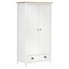 2-door Wardrobe Hill 89x50x170cm Solid Pine Wood