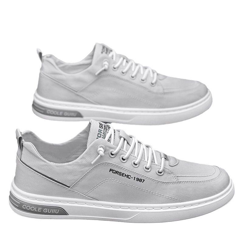 Men's Korean Style Canvas Shoes - Summer Breathable White Versatile Casual Sneakers
