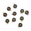 10Pcs Metal Enamel English Letters Charms Pendant For DIY Jewelry Making Necklace Bracelet Accessories
