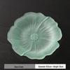 Frosted Crystal Glass Tea Tray: Petal-Shaped Dessert & Fruit Plate for Japanese Gongfu Ceremony.