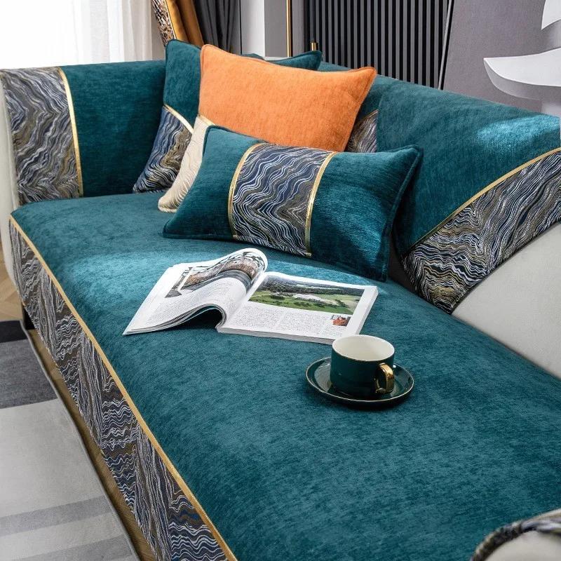 

Скандинавская накладка на диванную подушку, легкая роскошь, современная, универсальная для четырех сезонов, с вышитой кромкой, полосатая наволочка, чехол, полотенце 70x70