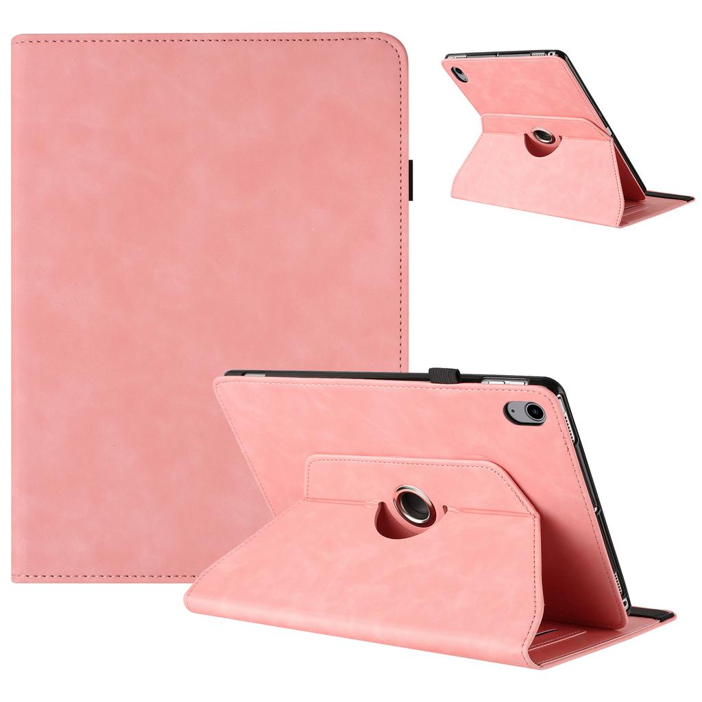 Tablet Case For iPad Air 11 (2025)/(2024)/Air (2022)/(2020) Rotating Stand Solid Color PU Leather Cover