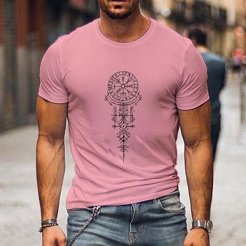 Viking Runic Compass Graphic T Shirts Funny Trip Tshirts Short Sleeve Tops Loose Fashion Harajuku T-shirts Men Brand T-shirt