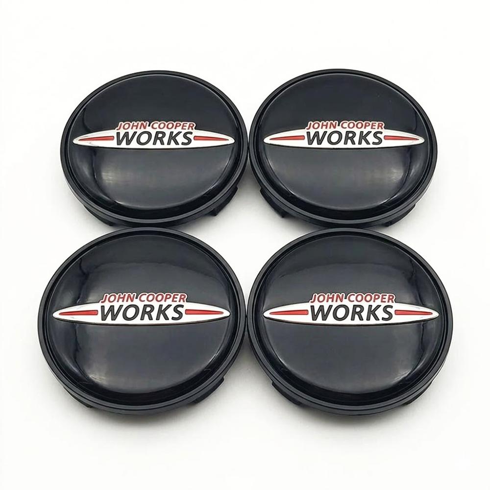 4Pcs 54mm JCW Wheel Center Caps For MINI Cooper F56 R56 Countryman John Cooper Works Hubcap Emblem Badge Replacement Parts