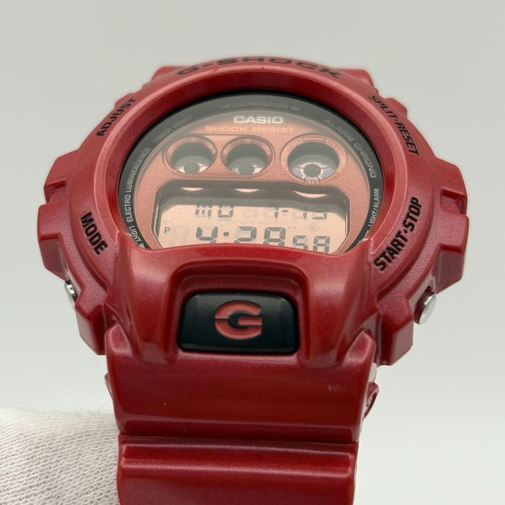 Used Good Condition G-SHOCK DW-6900MF-4 Red Rare Casio Crazy Metallic