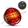Round Hamburger Lamps Super Bright 12v 24v For Car Lorry Truck Van Trailer Car Accessories 20-led Tail Light Universal Led Light