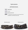 Gold Eye Natural Black Obsidian Beaded Bracelet for Men & Women - Multi-Layer Buddhist Design