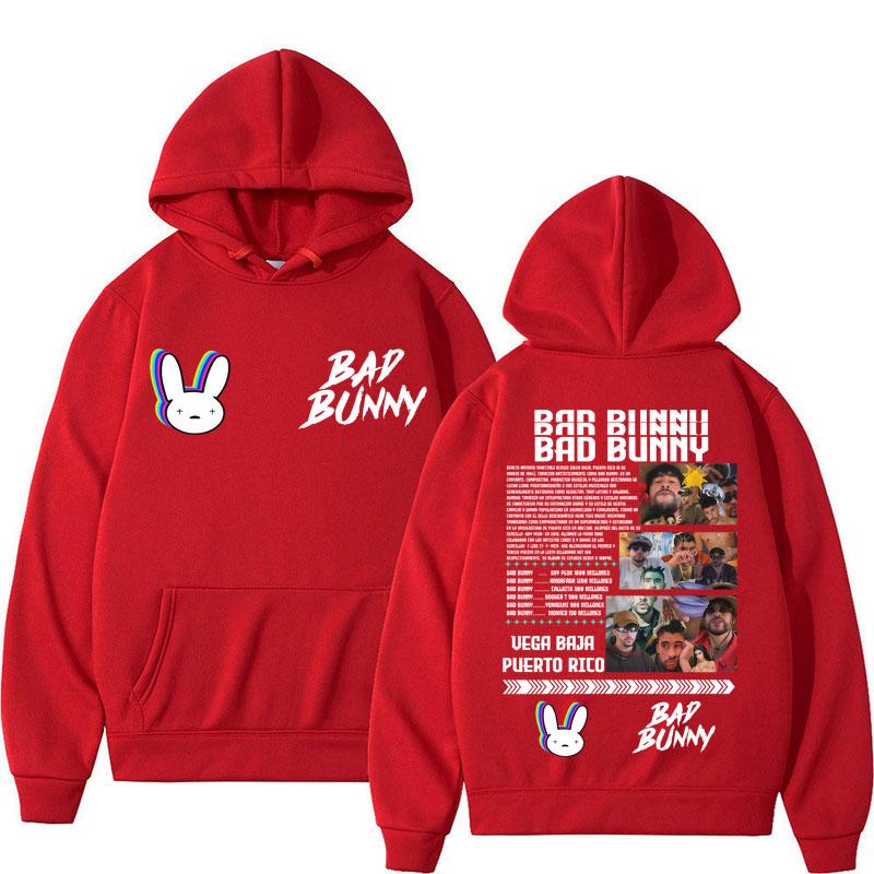Rapper Bad Bunny Album Tour Hoodie Men Women Fashion Hoody Sweatshirt Fleece Oversized Casual Tracksuit Fans Gifts