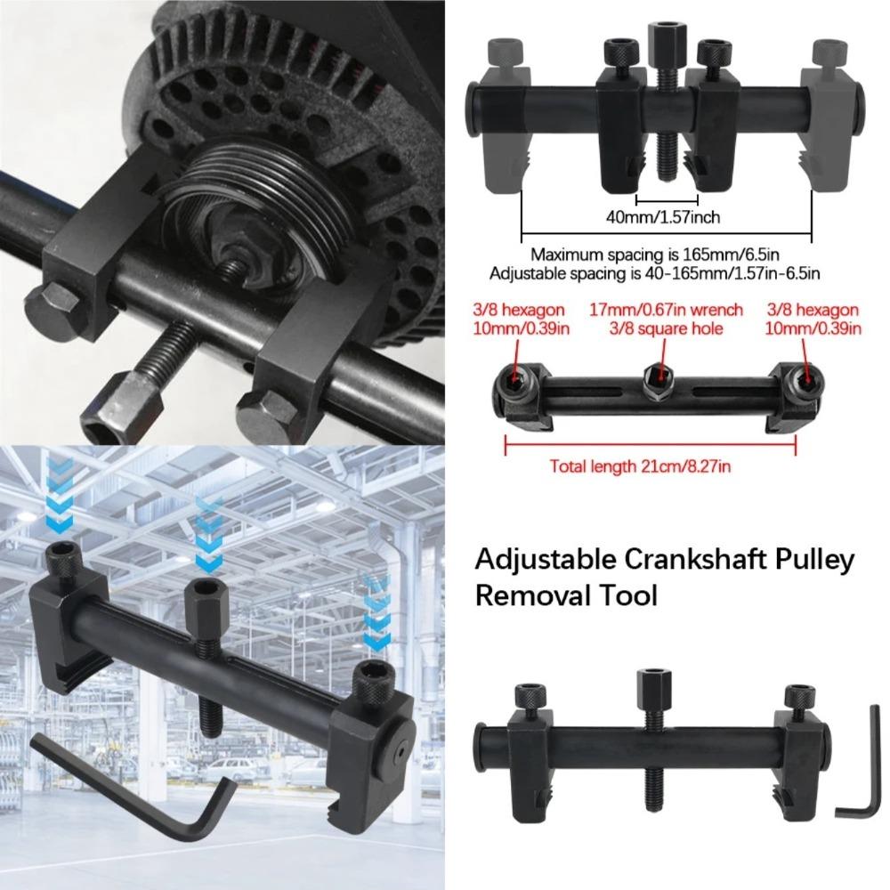 Pulley Remove Tool Adjustable Crankshaft Pulley Kit 1set Universal Hex Allen Key Car Repair Tool Power Steering Pump Repair Kit