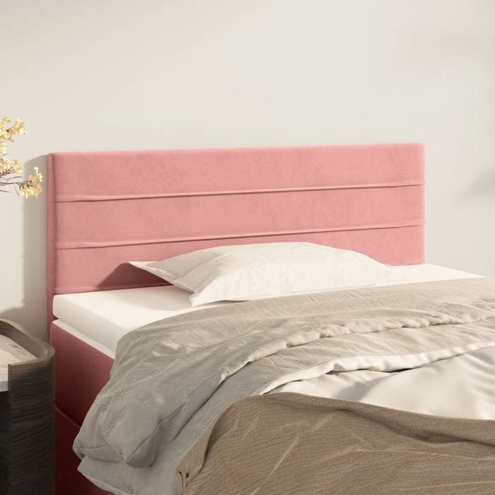 VidaXL Headboard Bedroom Furniture Bed Accessory Single Bed Headboard Interior Pink 100x5x78/88 Cm 346143