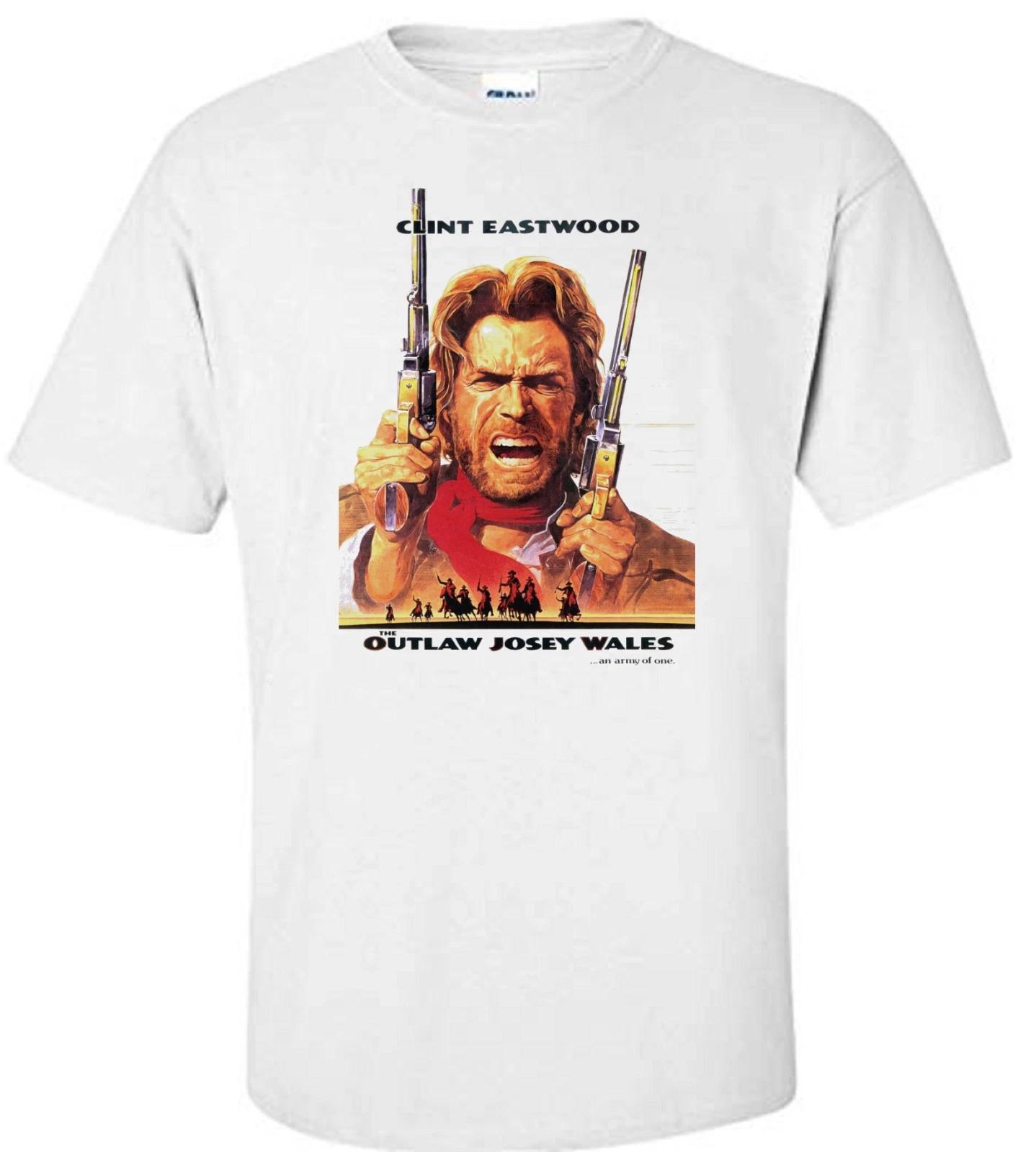 OUTLAW JOSEY WALES CLINT EASTWOOD COWBOY MOVIE WHITE T-shirt M